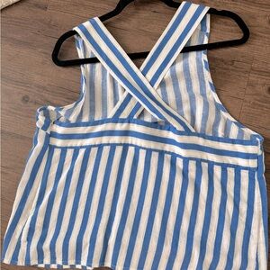 J crew striped linen top